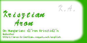 krisztian aron business card